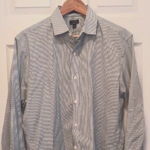 J. Crew Factory - Men's Green Pinstripe Button Down Shirt